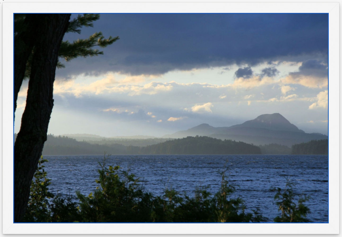 Storm Passing over Sebec Lake